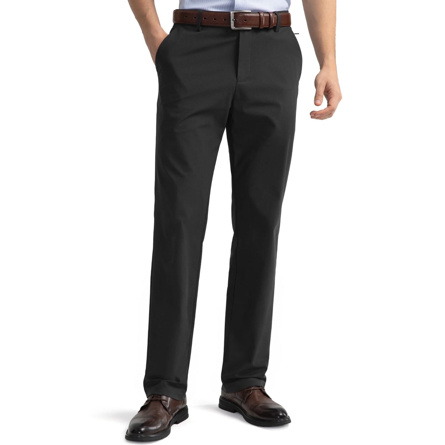 Hisdern Flex 501 Men's Golf Pants Classic Fit Stretch for Golf Business Black / 34W x 30L