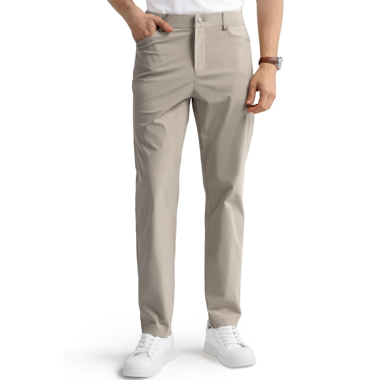 Hisdern Flex 503 Men's Golf Pants Slim Fit Stretch for Business Casual