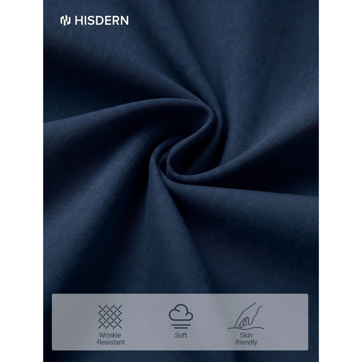 Hisdern Flex 301 Men's Stretch Dress Pants Navy Blue Classic Fit Casual Pants for All-Day Comfort