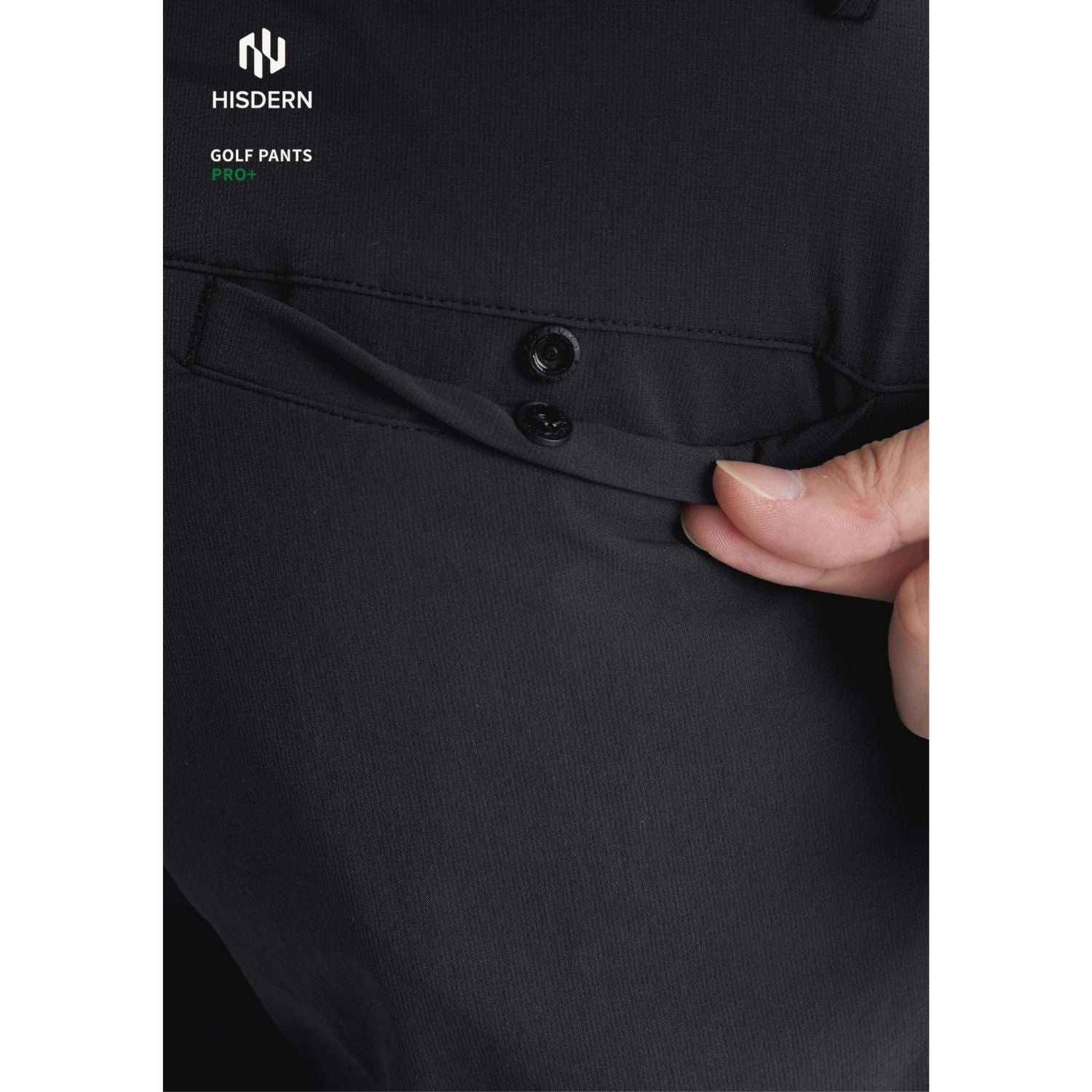 Hisdern 709 Pro+ Men's Golf Pants Stretch Black Lightweight for Casual
