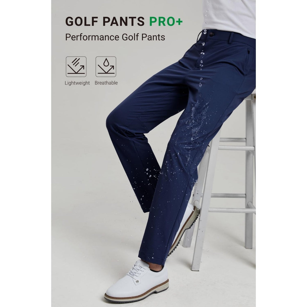 Hisdern 709 Pro+ Men's Golf Pants Stretch Navy Blue Lightweight for Casual