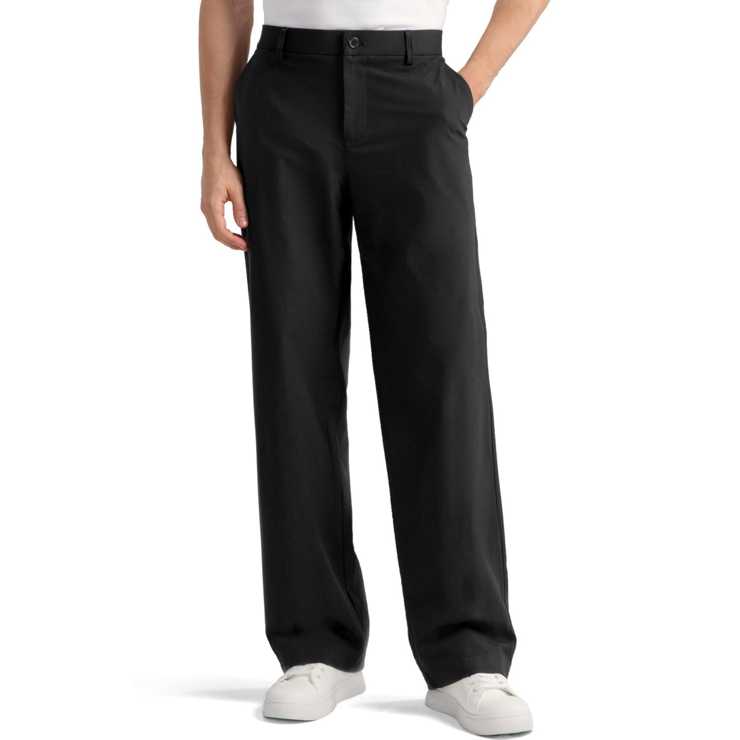 Hisdern Flex 505 Men's Wide-Leg Business Casual Pants Seamless Comfort