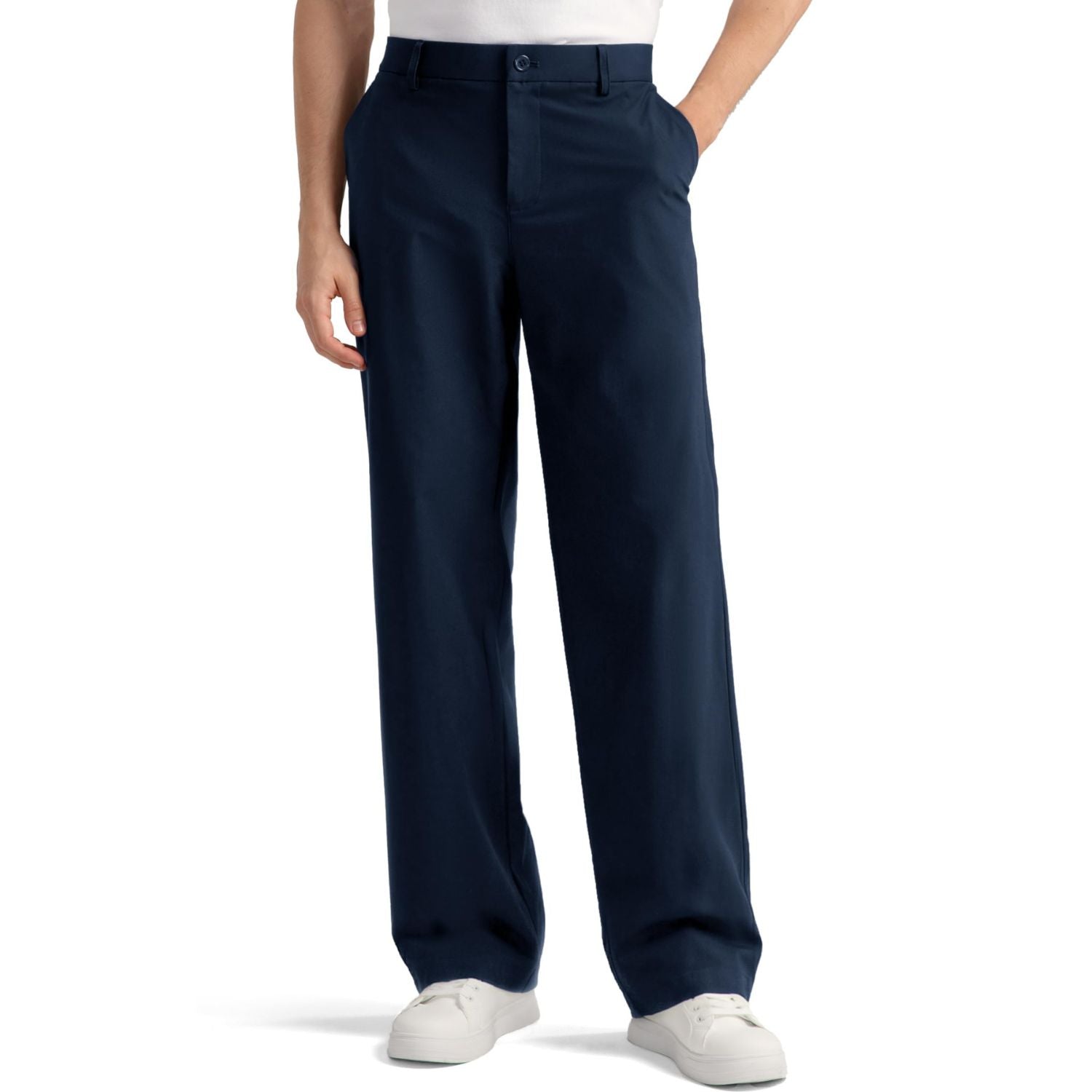 Hisdern Flex 505 Men's Wide-Leg Business Casual Pants Seamless Comfort