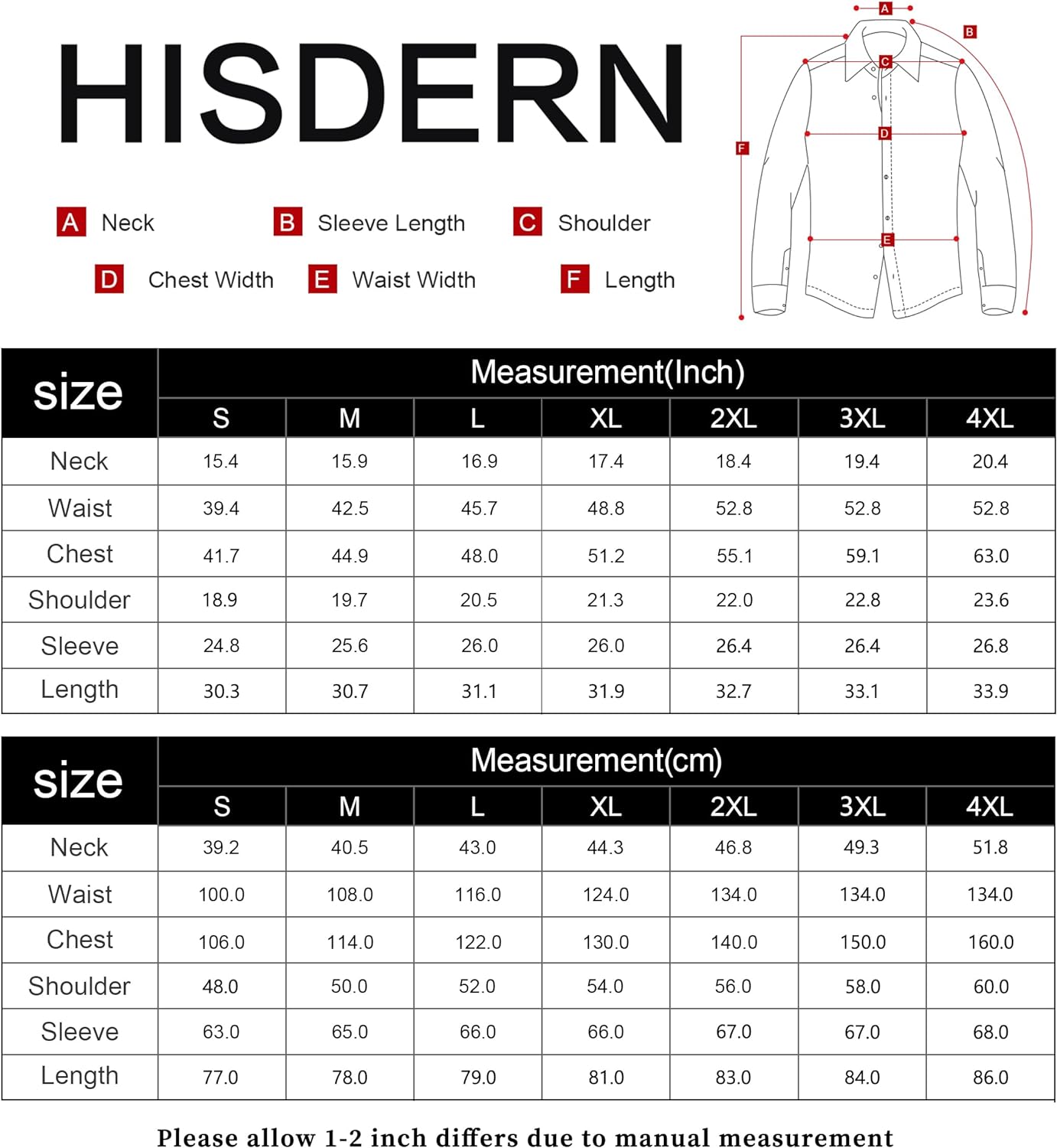 Men's Dress Shirt Long Sleeve Button Down Casual Shirt - 04-BLACK/RED