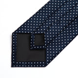 Polka Dot Tie Handkerchief Set - A-NAVY BLUE/WHITE 1