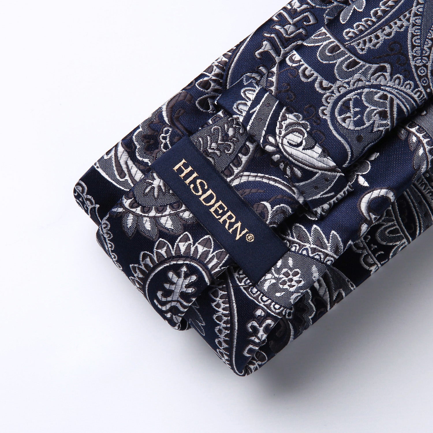 Paisley Tie Handkerchief Set - C3-NAVY BLUE1
