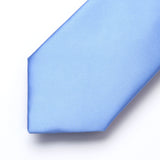 Solid Tie Handkerchief Set - CORNFLOWER BLUE