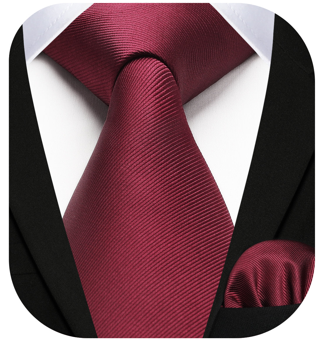 burgundy tie set
