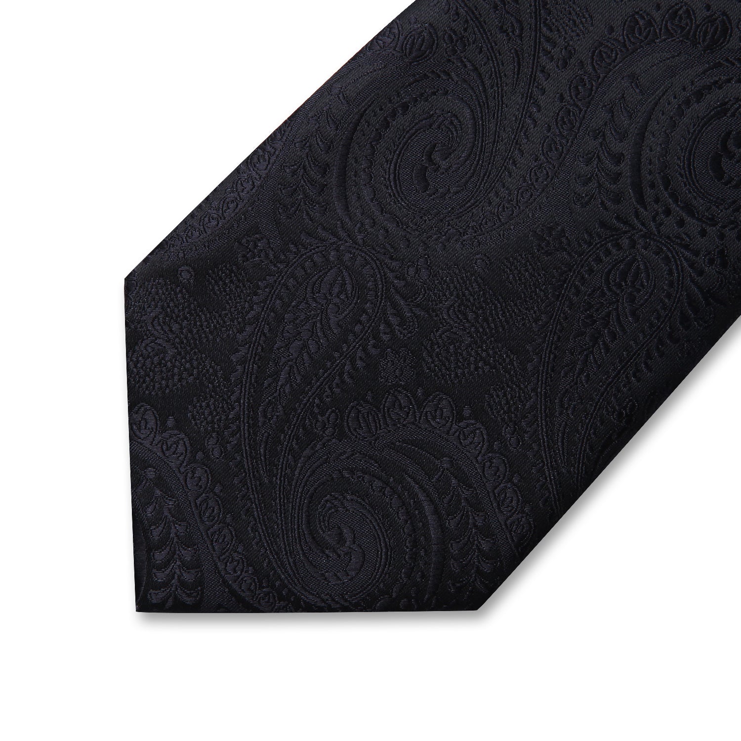 Paisley Tie Handkerchief Set - 4-BLACK