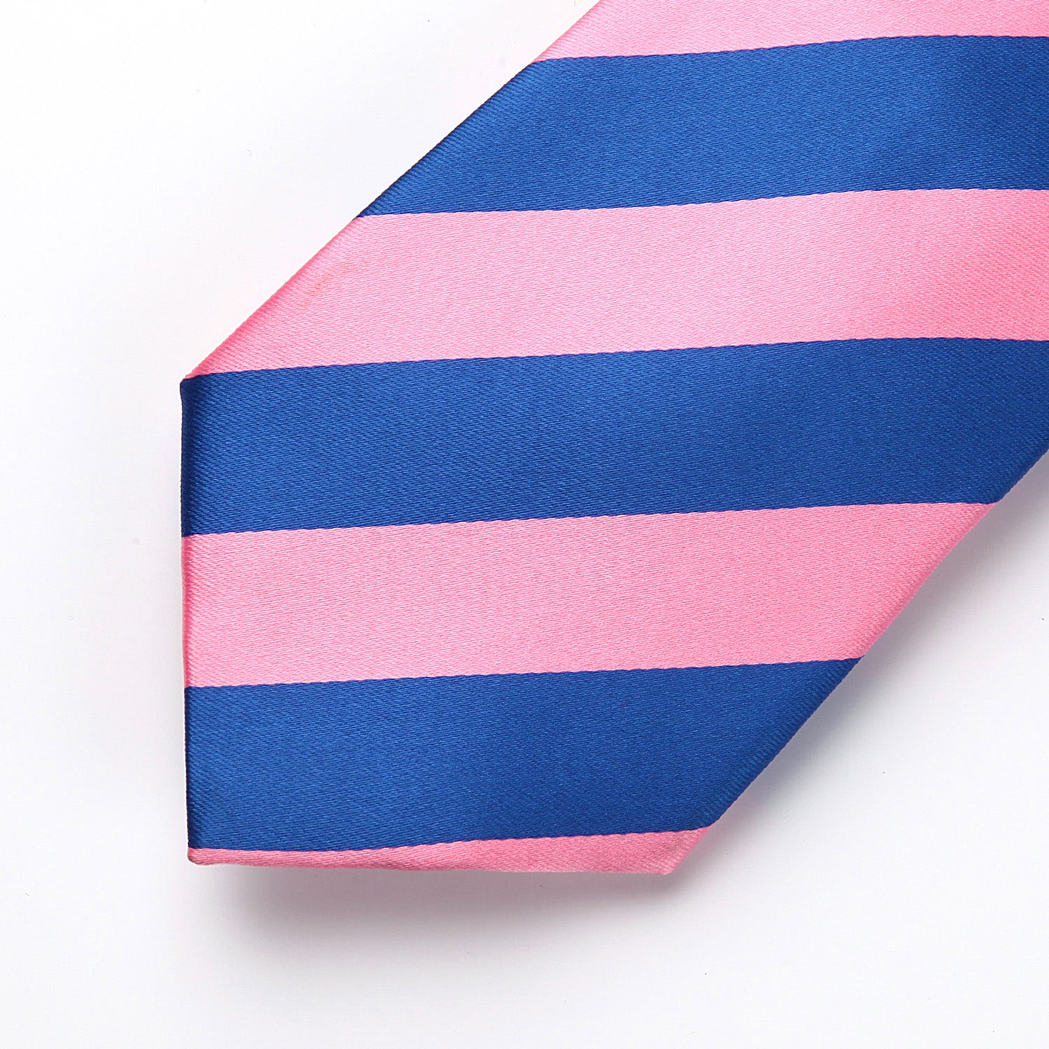 Stripe Tie Handkerchief Set - 03-PINK/BLUE