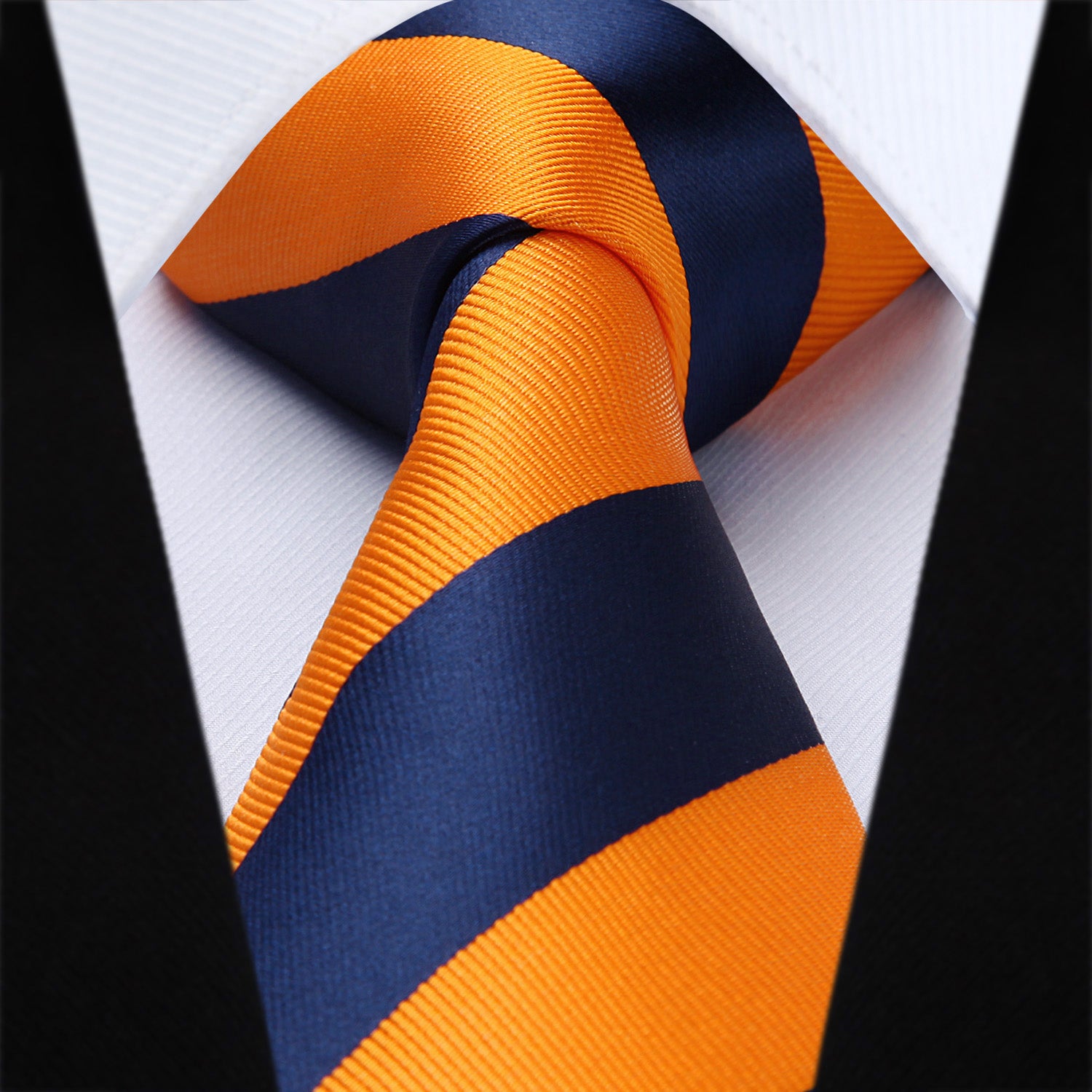 orange stripe tie