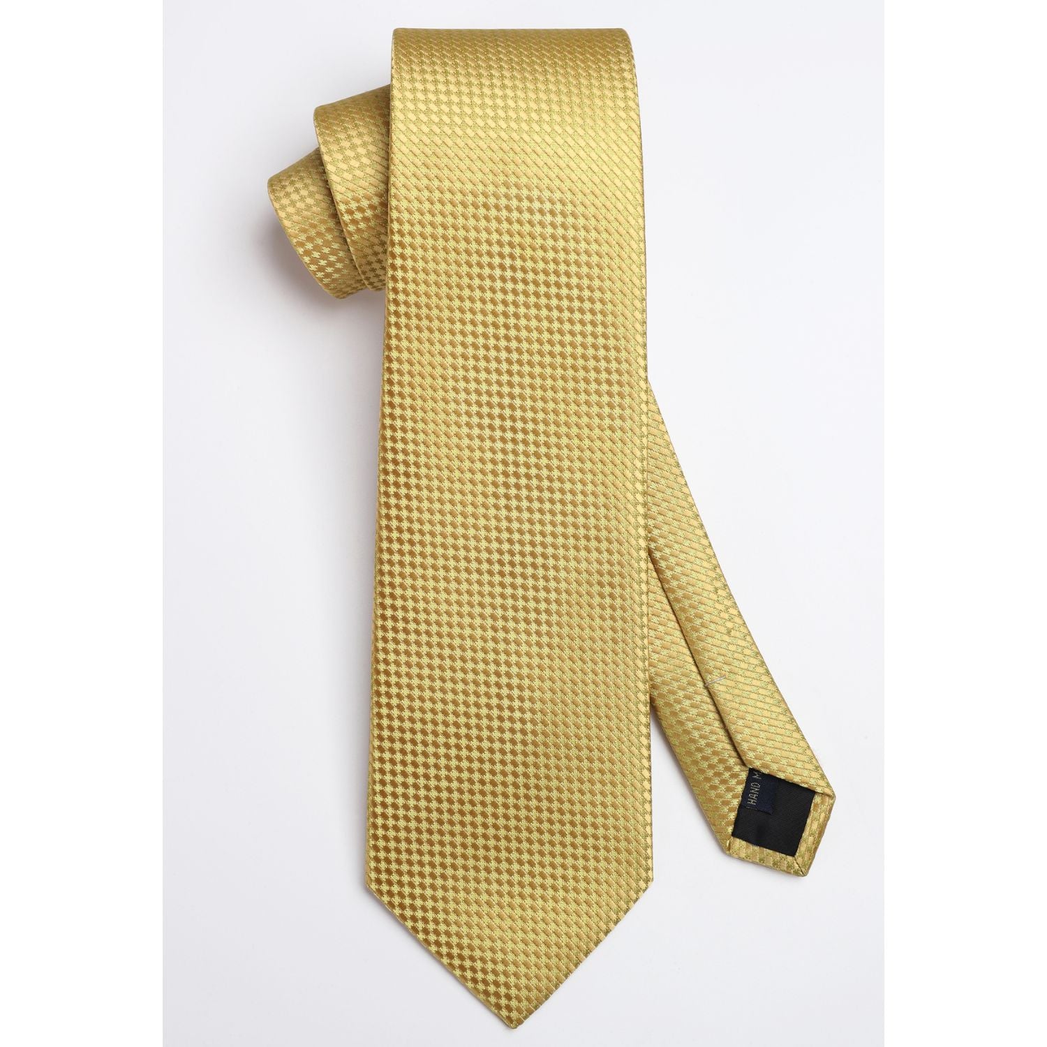Houndstooth Tie Handkerchief Set - D-04 GOLD