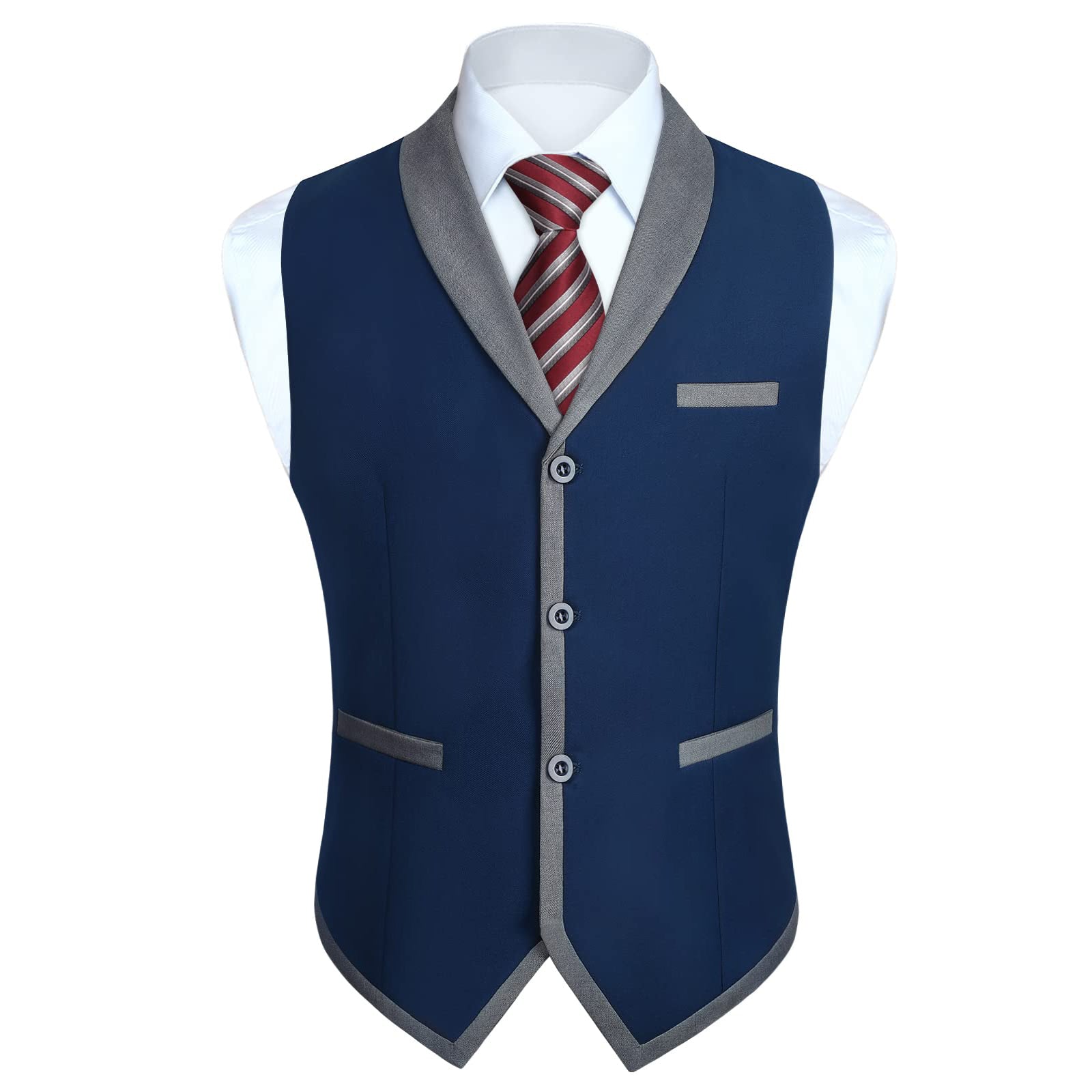 Formal Suit Vest NAVY BLUE Hisdern