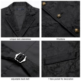 Gothic Lapel Vest for Men - BLACK-7