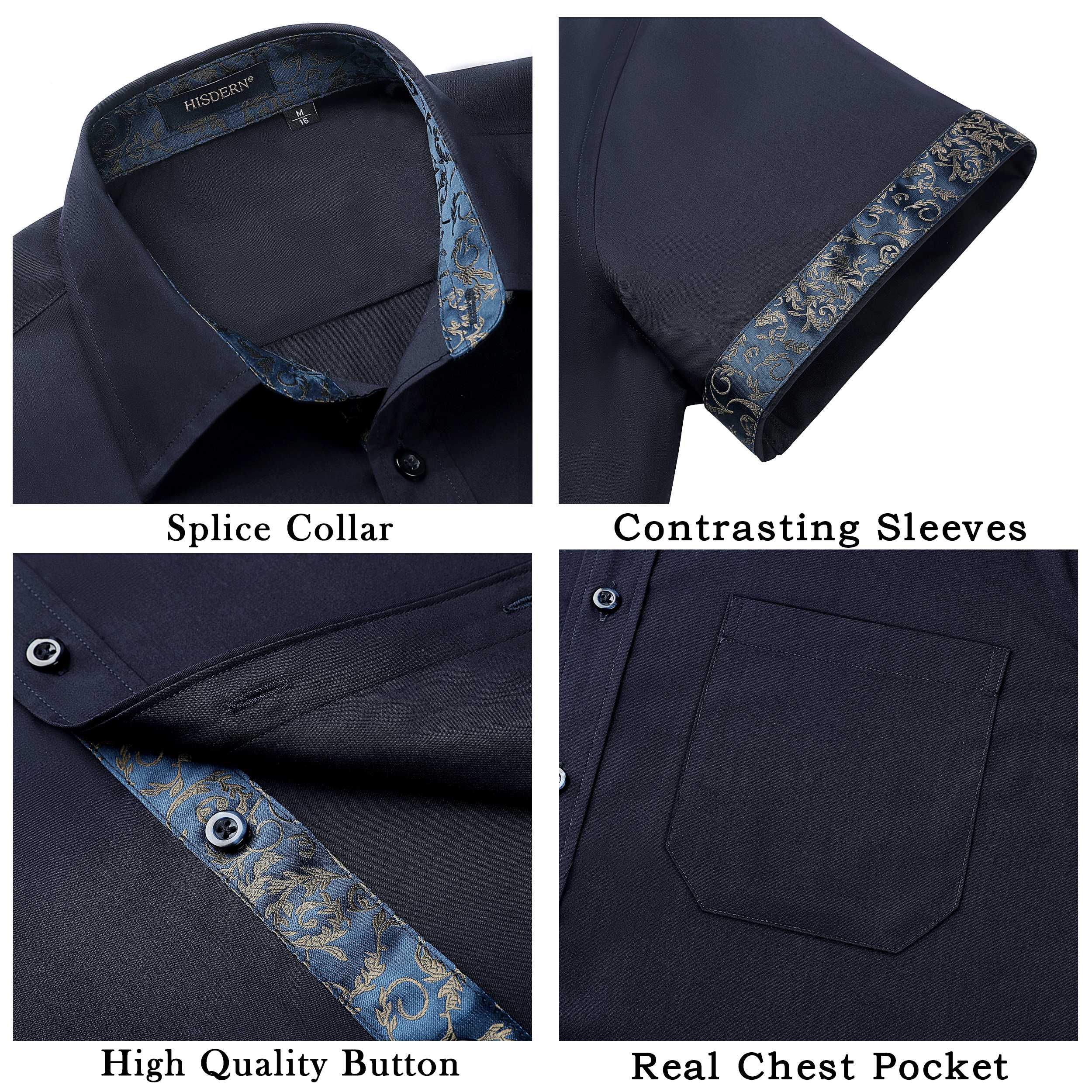 Men's Short Sleeve with Pocket - A1-NAVY BLUE