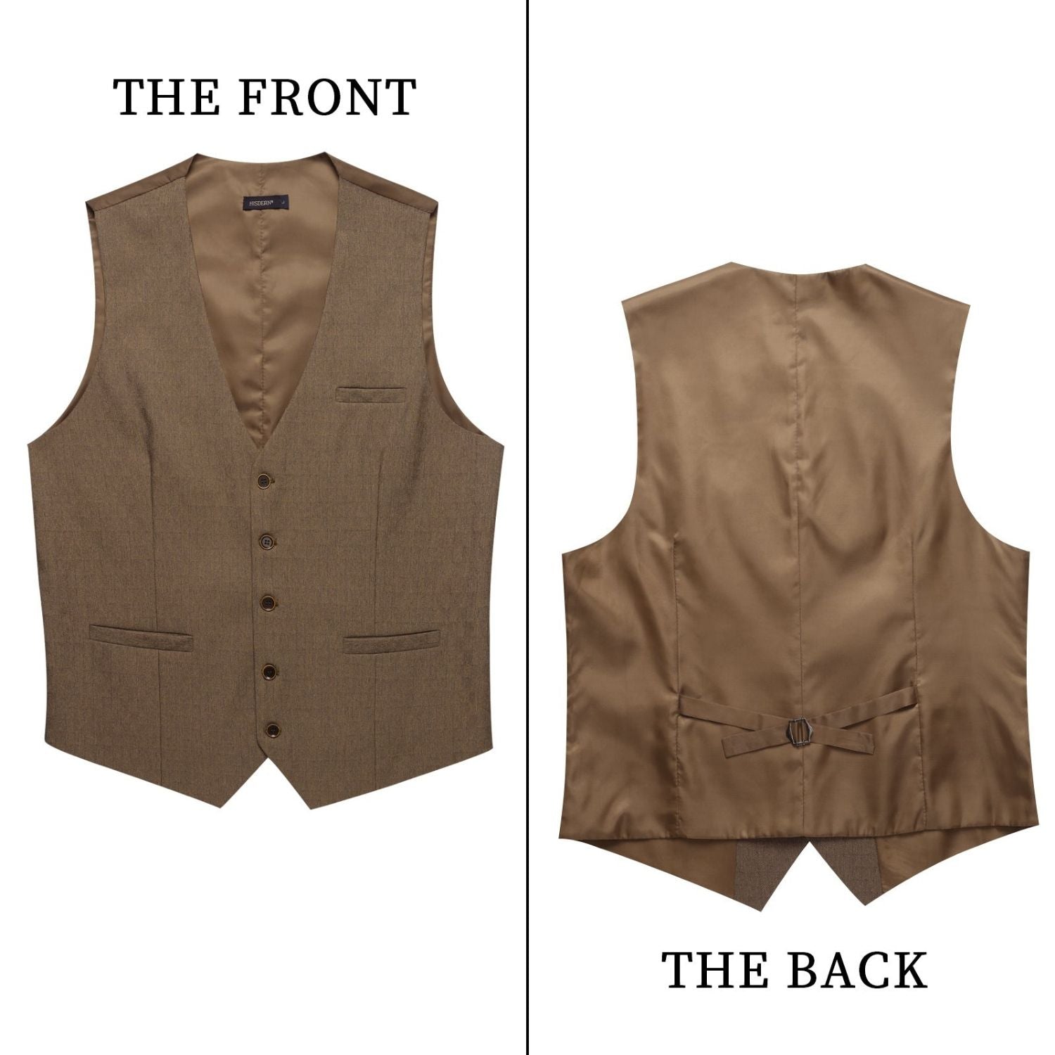 Solid Slim Vest - F-KHAKI