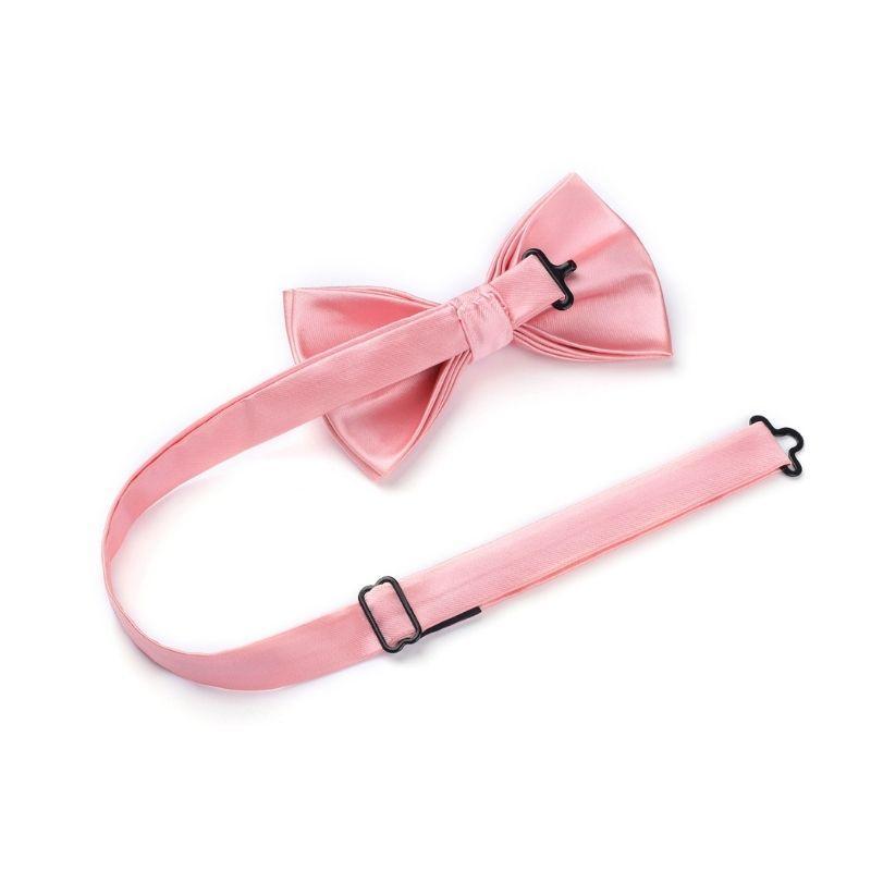 Solid Pre-Tied Bow Tie & Pocket Square - K-CORAL 2