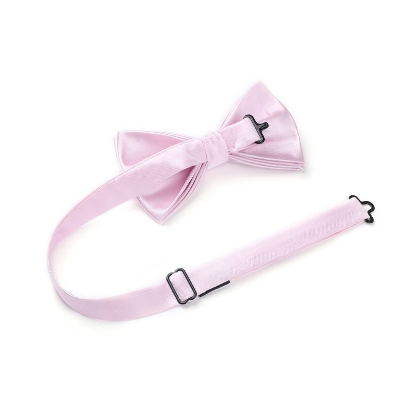 Solid Pre-Tied Bow Tie - 04-LIGHT PINK