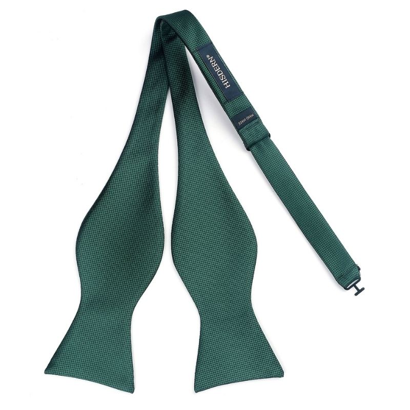 Solid Bow Tie & Pocket Square - A1-GREEN