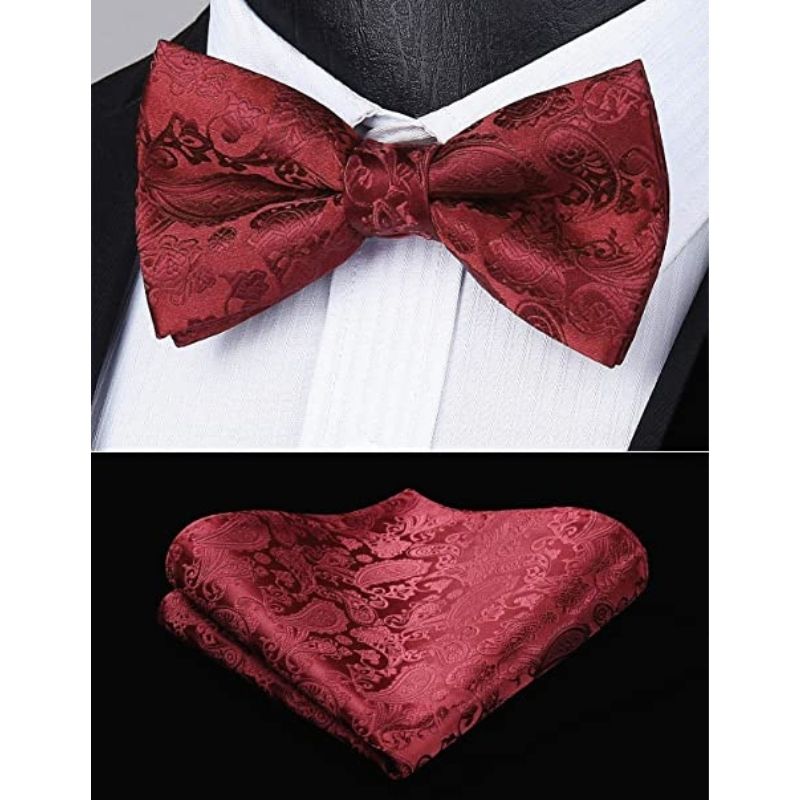 X-shaped Adjustable Suspender with 4 Clips - RED