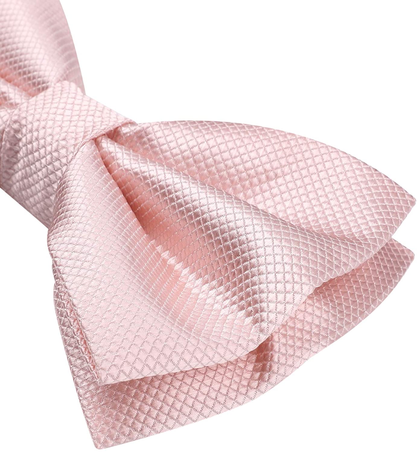 Solid Pre-Tied Bow Tie & Pocket Square - K-LIGHT PINK