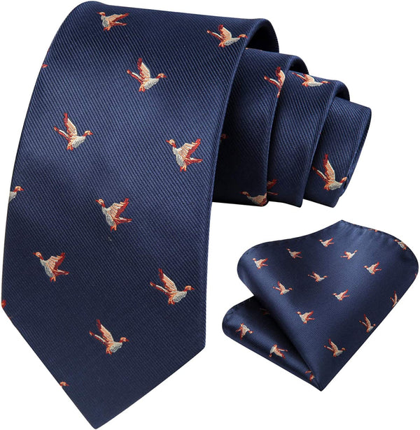 Fun Animal Tie Handkerchief Set - 06-BIRD