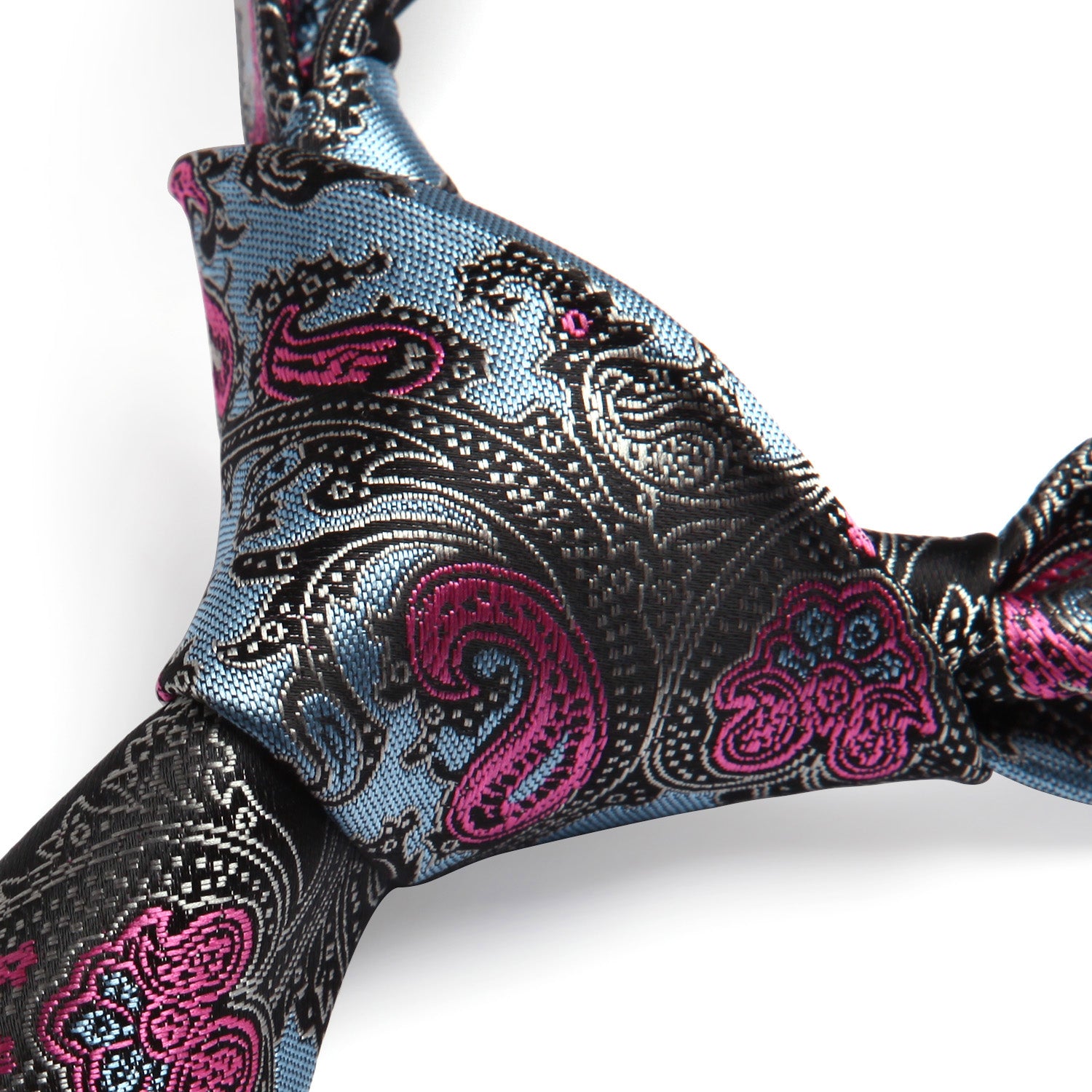 Paisley Tie Handkerchief Set - B3-BLUE PINK