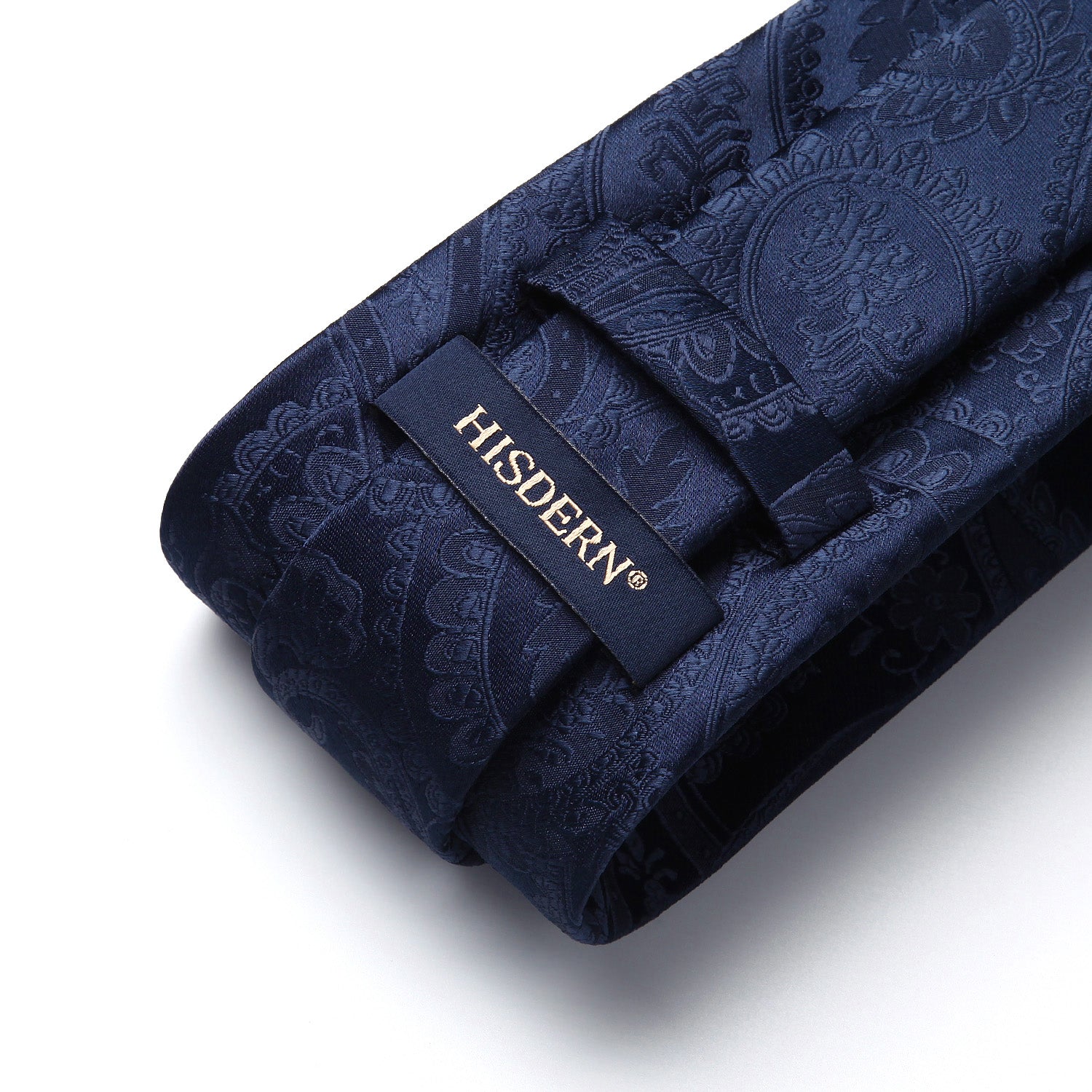 Paisley Tie Handkerchief Set - NAVY-3