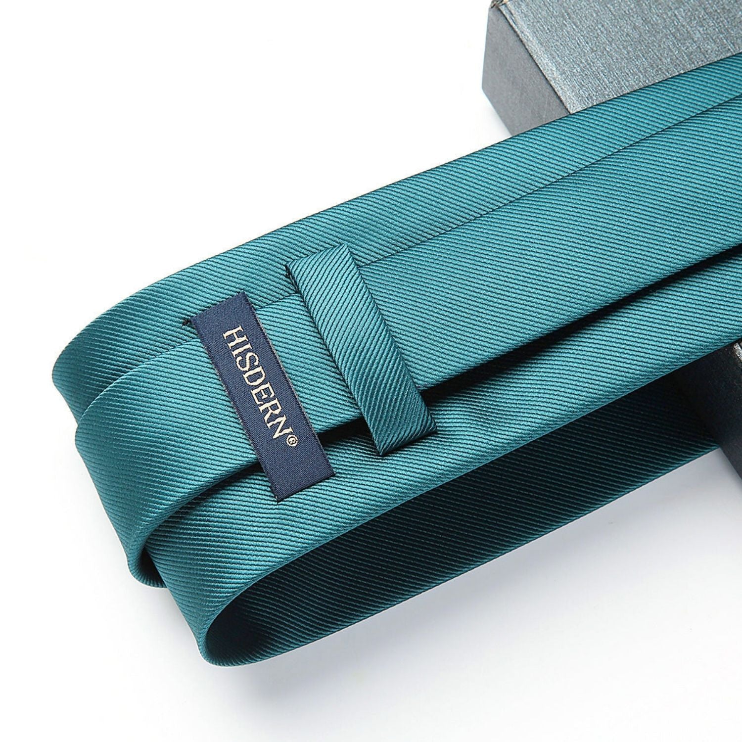 Solid Tie Handkerchief Set - A-TEAL