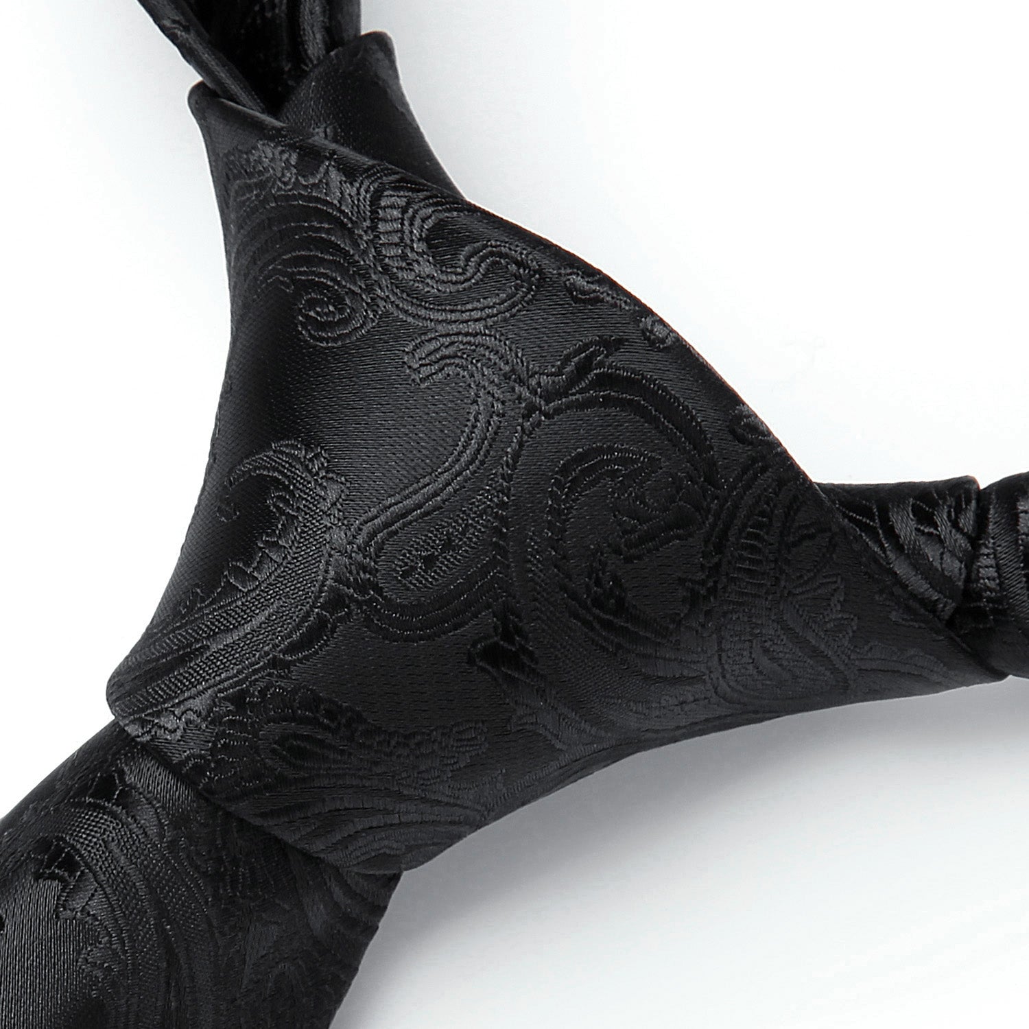 Paisley Tie Handkerchief Set - C5-BLACK