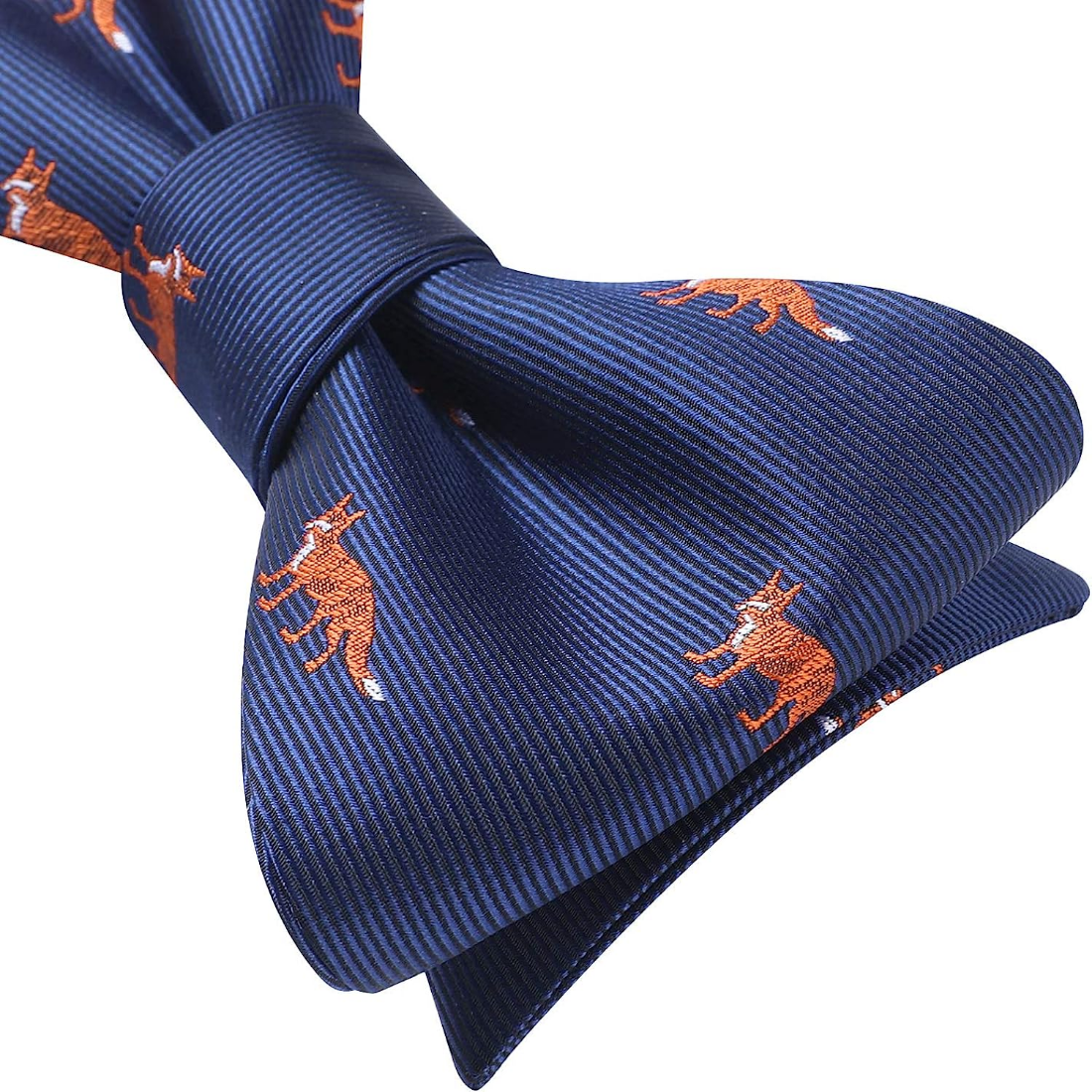 Fun Animal Bow Tie & Pocket Square - FOX/BLUE