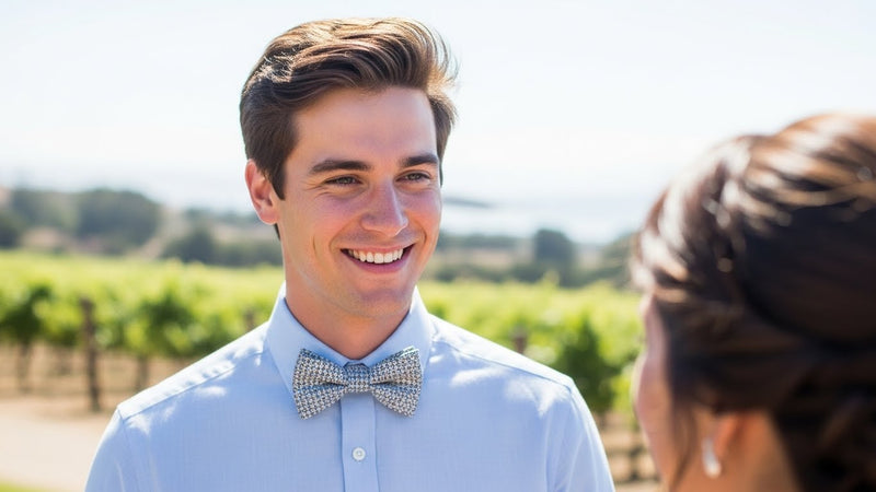 Beyond the Beach Mastering the 'Smart Casual' Bow Tie for Southern California Weddings