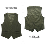 Solid Slim Vest - G-ARMY GREEN 