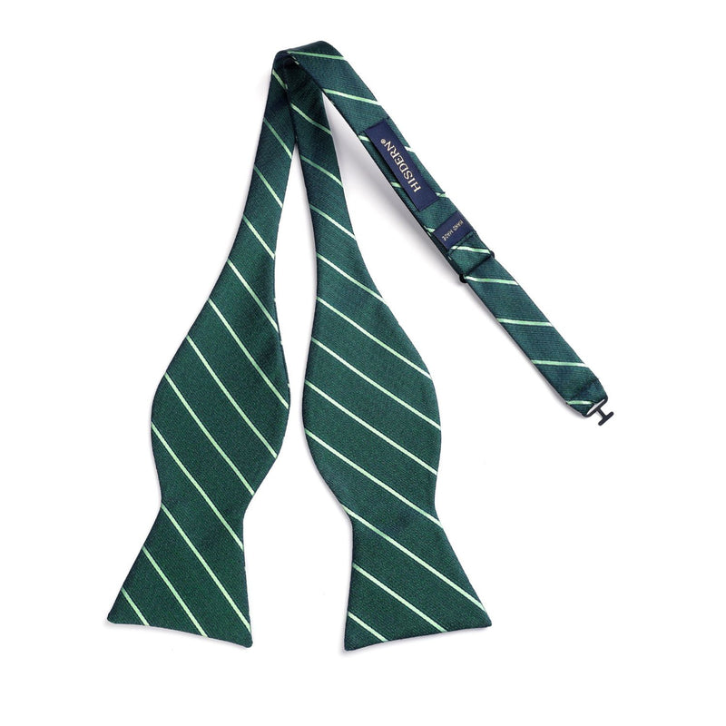 Stripe Bow Tie & Pocket Square - NAVY GREEN