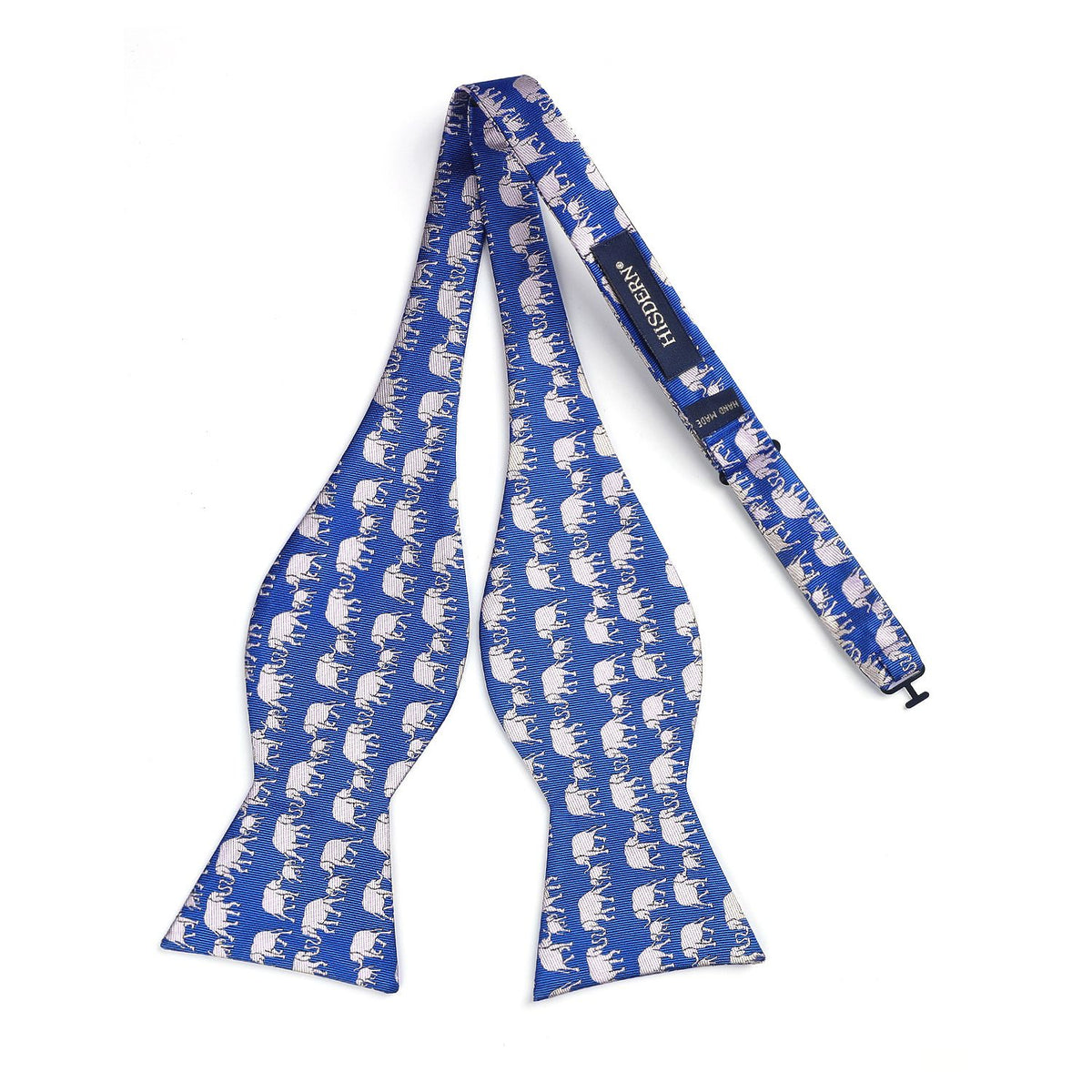Elephant Bow Tie & Pocket Square - BLUE