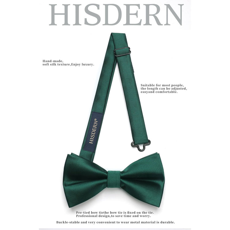 Solid Pre-Tied Bow Tie - GREEN1