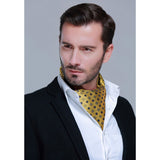 Floral Ascot Cravat Scarf - OLIVE/YELLOW 