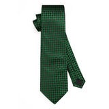 Stripe Tie Handkerchief Set - GREEN/BLACK 