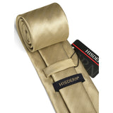 Stripe Tie Handkerchief Set - D-05 CHAMPAGNE GOLD 