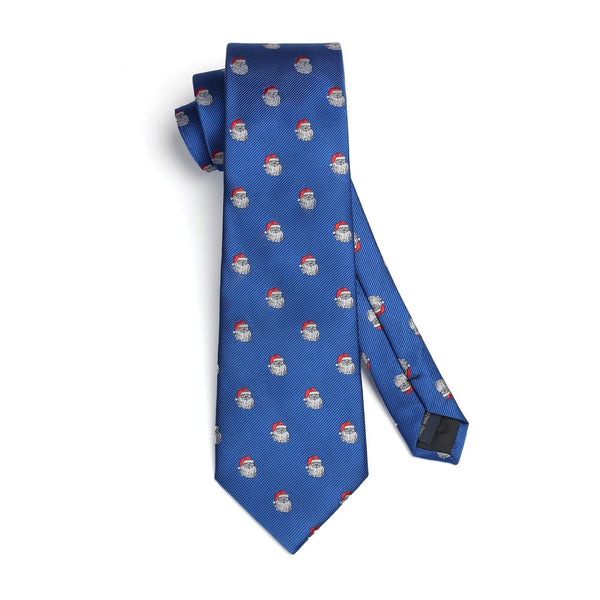 Christmas Tie Handkerchief Set - C-1 ROYAL BLUE