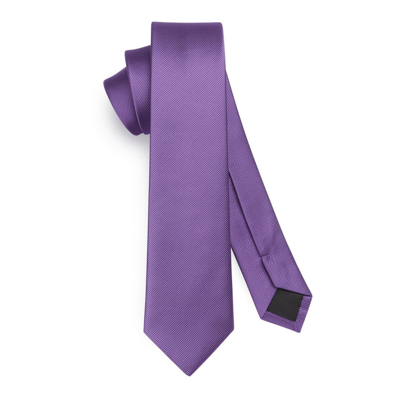 Solid 2.17'' Skinny Formal Tie - F-PURPLE 