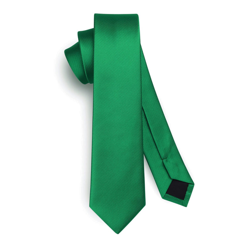 Solid 2.17'' Skinny Formal Tie - C2-FOREST GREEN 