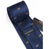 Kangaroo Tie Handkerchief Set - NAVY BLUE