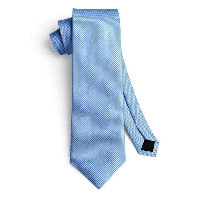 Houndstooth Tie Handkerchief Cufflinks - B-BLUE 