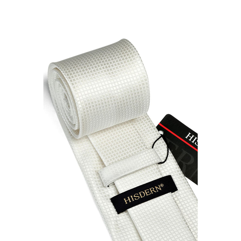 Plaid Tie Handkerchief Set - BEIGE-2 