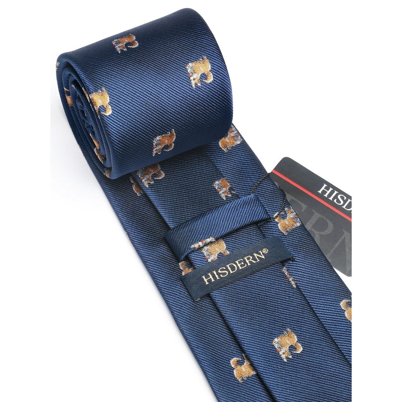 Dog Tie Handkerchief Set - NAVY BLUE