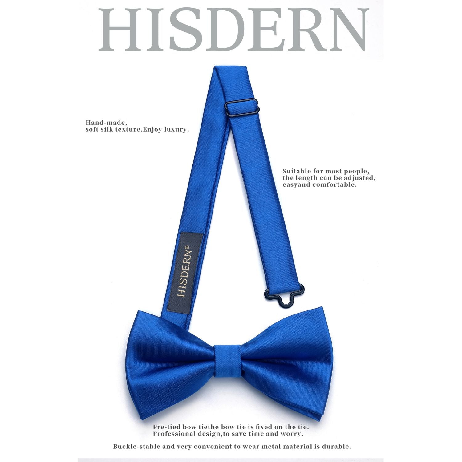 Solid Pre-Tied Bow Tie - ROYAL BLUE