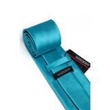 Solid Tie Handkerchief Clip - AQUA-1