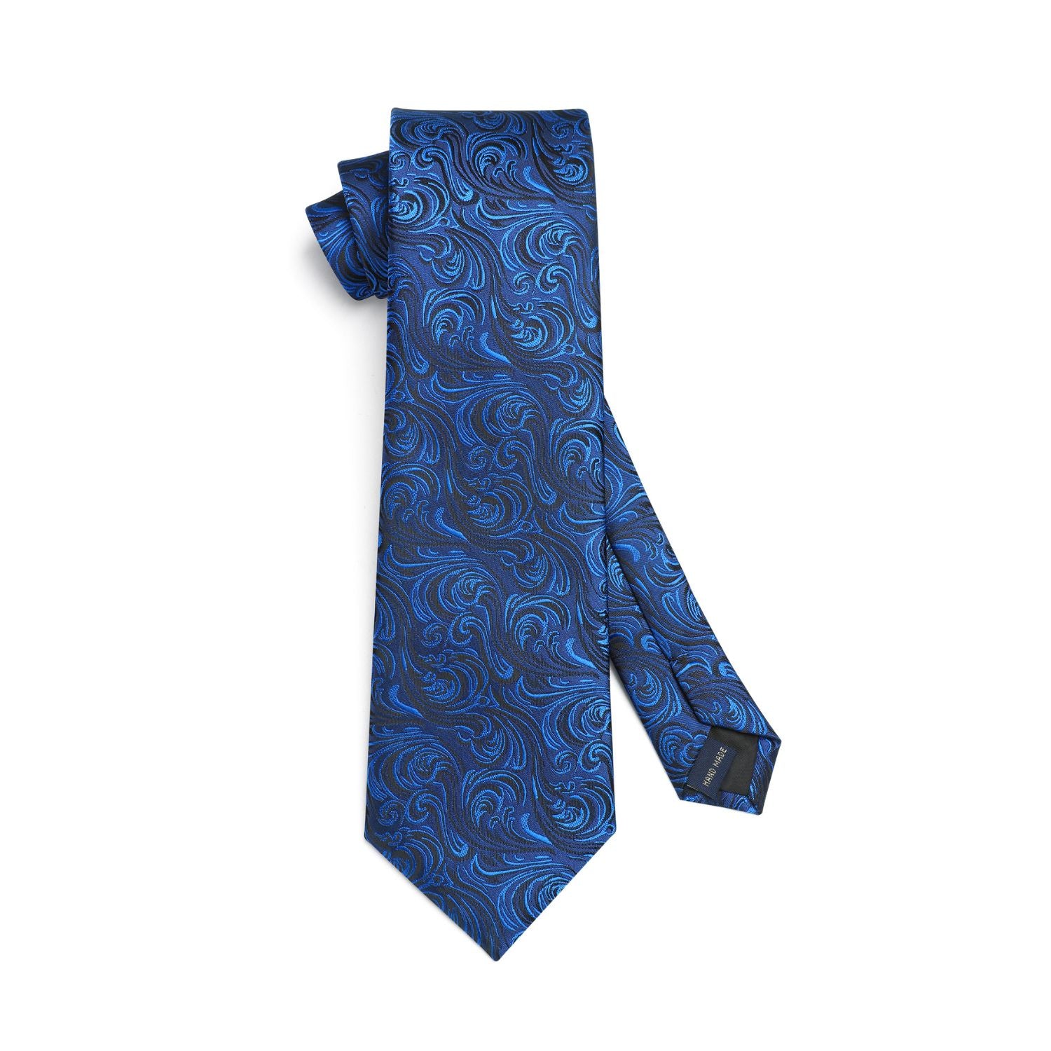 Paisley Tie Handkerchief Set - 02A-ROYAL BLUE1