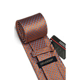 Plaid Tie Handkerchief Set - BROWN-2 